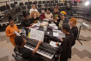 Students at piano